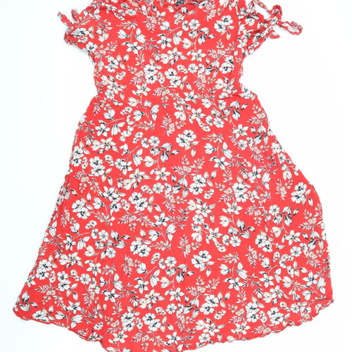 New Look Maternity Red Floral Dress UK Size 12