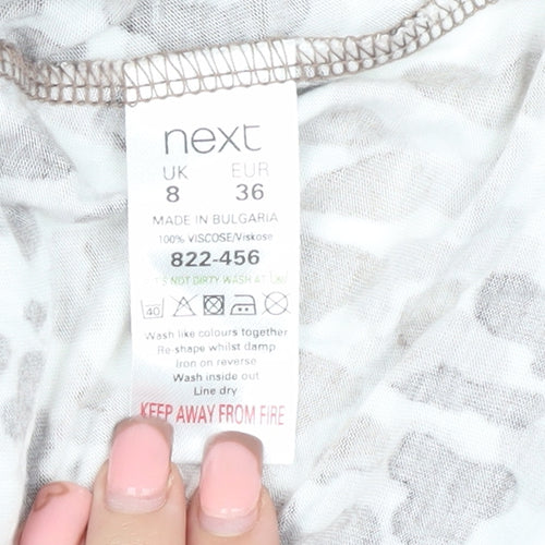 Next Women Multicoloured Size 8 Animal Print Dress