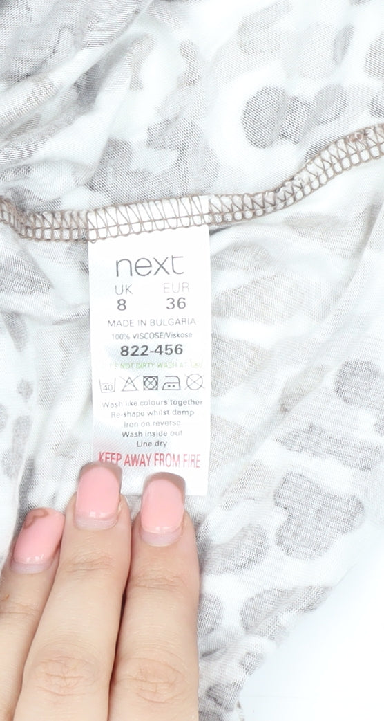 Next Women Multicoloured Size 8 Animal Print Dress