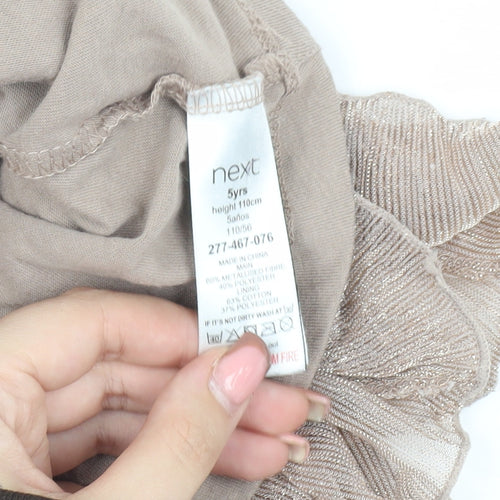 Next Girls Beige Pleated Skirt, 5 Years, Party Ready