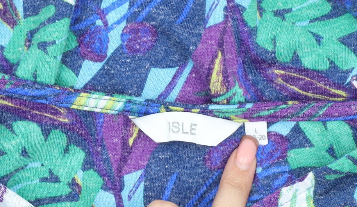 ISLE Women's Multicoloured Floral T-Shirt L