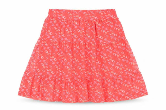 Front view of Next Women’s Red Floral Skirt, size UK 10