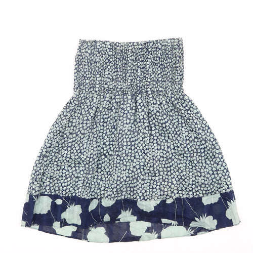 Abercrombie & Fitch Women's Blue Floral Top - M