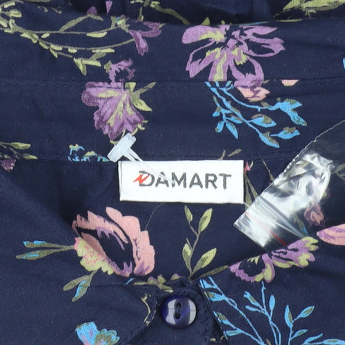 Damart Women's Floral Blouse, Size 16, Multicoloured