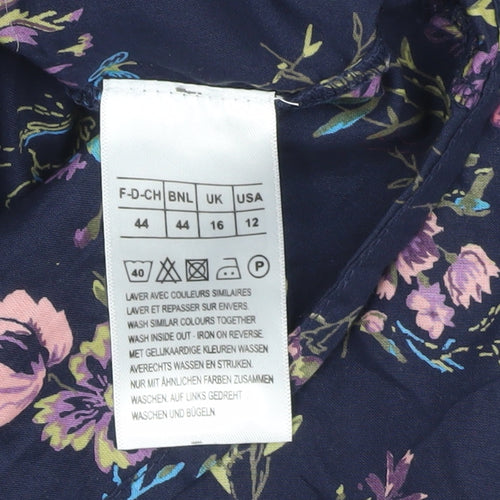 Damart Women's Floral Blouse, Size 16, Multicoloured