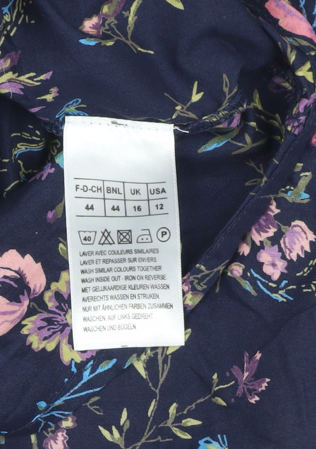 Damart Women's Floral Blouse, Size 16, Multicoloured