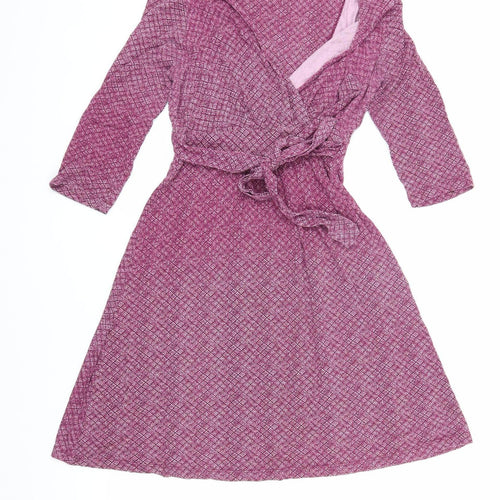 Fat Face Women's Purple Geometric Wrap Dress Size 10
