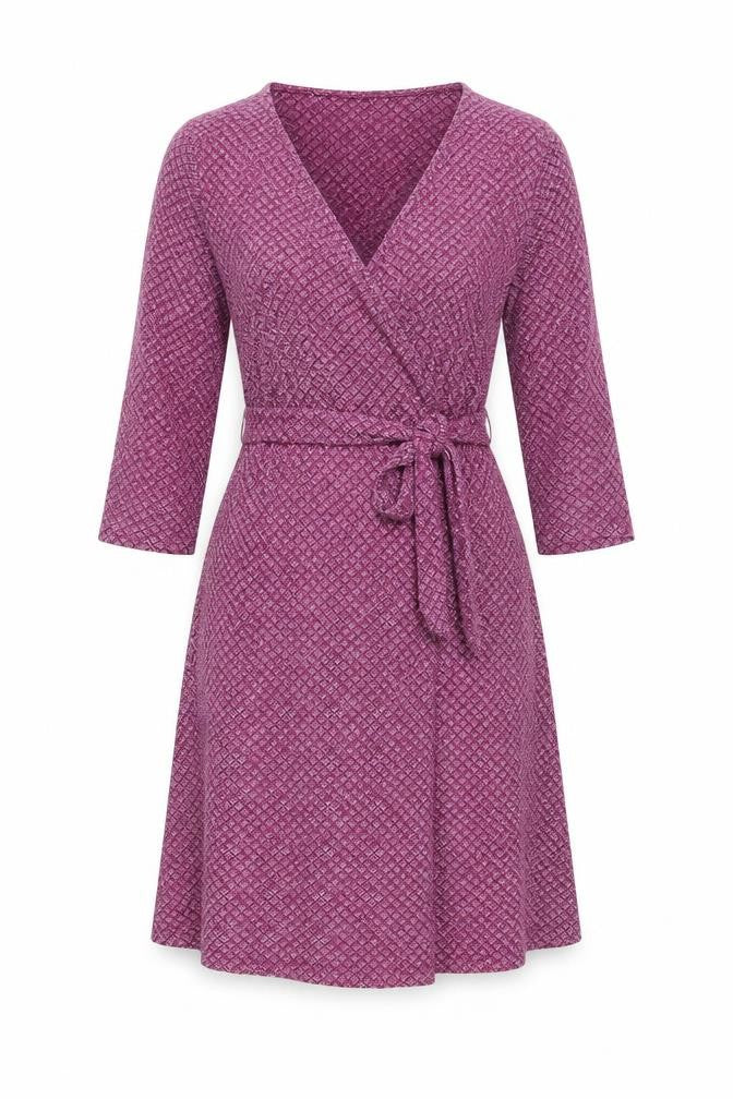 FatFace Women's Purple Geometric Wrap Dress Size 10