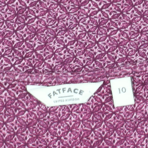 Fat Face Women's Purple Geometric Wrap Dress Size 10
