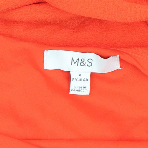 Marks and Spencer Women's Orange One Shoulder Midi Dress