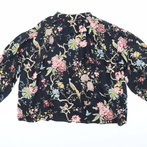 H&M Women's Multicoloured Floral Blouse Size 8
