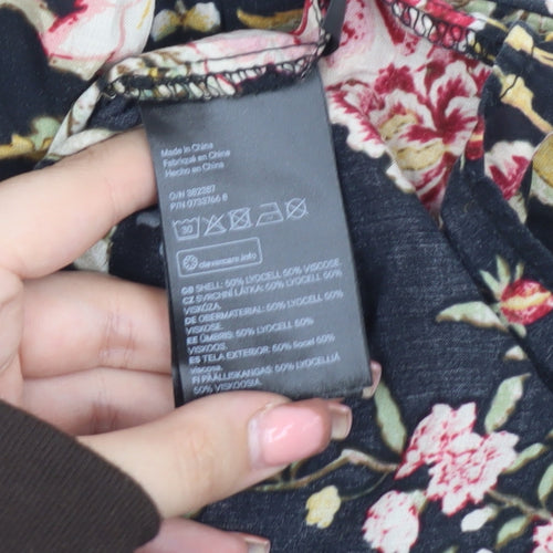 H&M Women's Multicoloured Floral Blouse Size 8