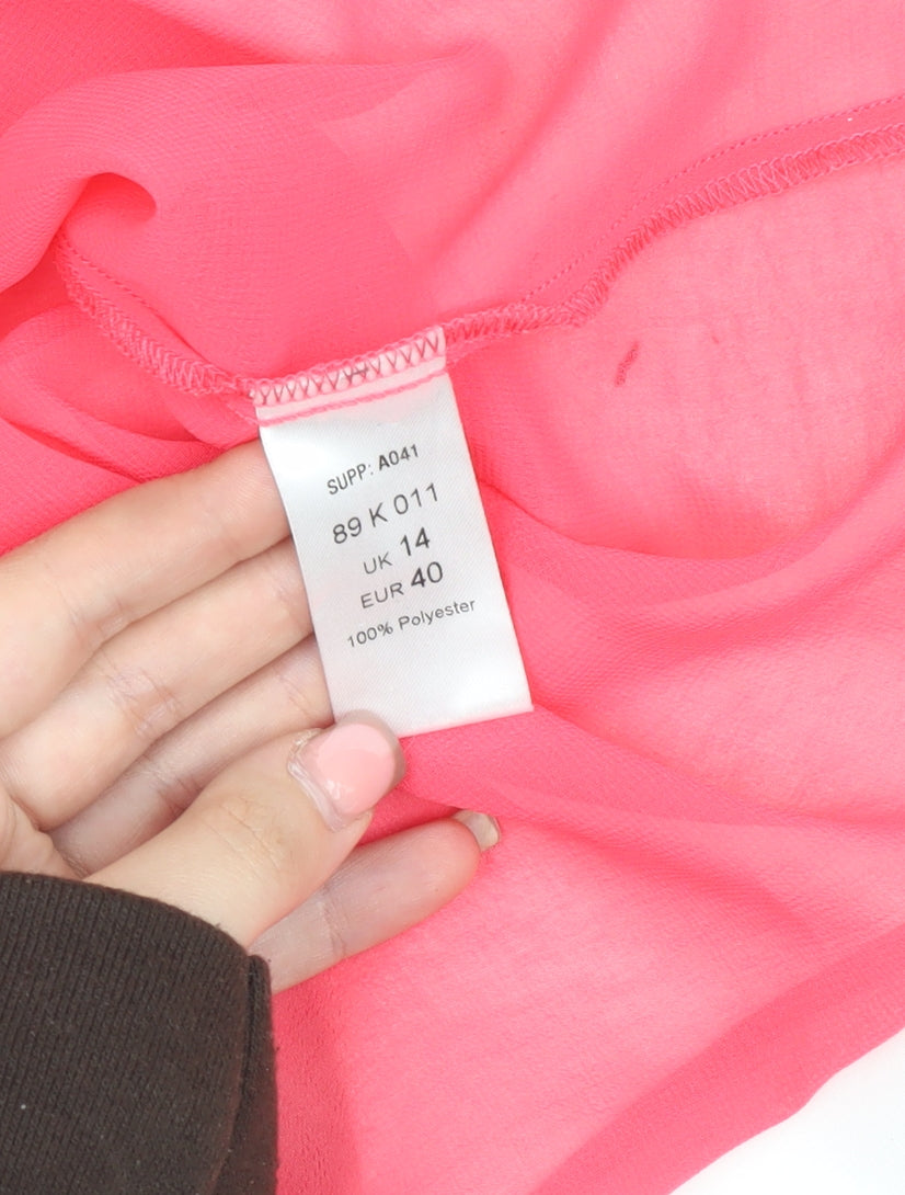 Kaleidoscope Women's Pink Tank Top Size 14 V-Neck