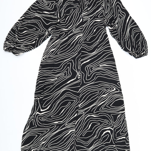 Zara Women's Black Button Dress Size 12