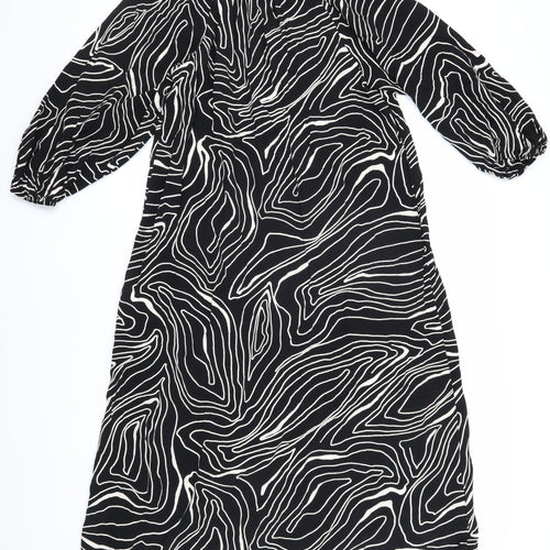 Zara Women's Black Button Dress Size 12