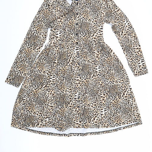French Connection Women's Multicoloured Animal Print Dress Size 10