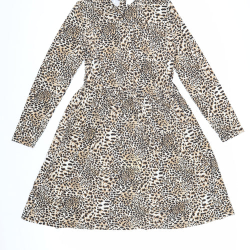 French Connection Women's Multicoloured Animal Print Dress Size 10