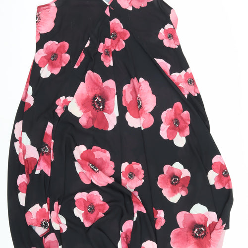 RJR.John Rocha Women's Black Floral Midi Dress, Size 14