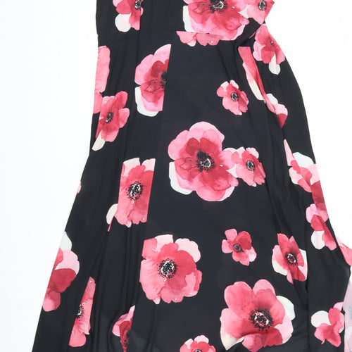 RJR.John Rocha Women's Black Floral Midi Dress, Size 14