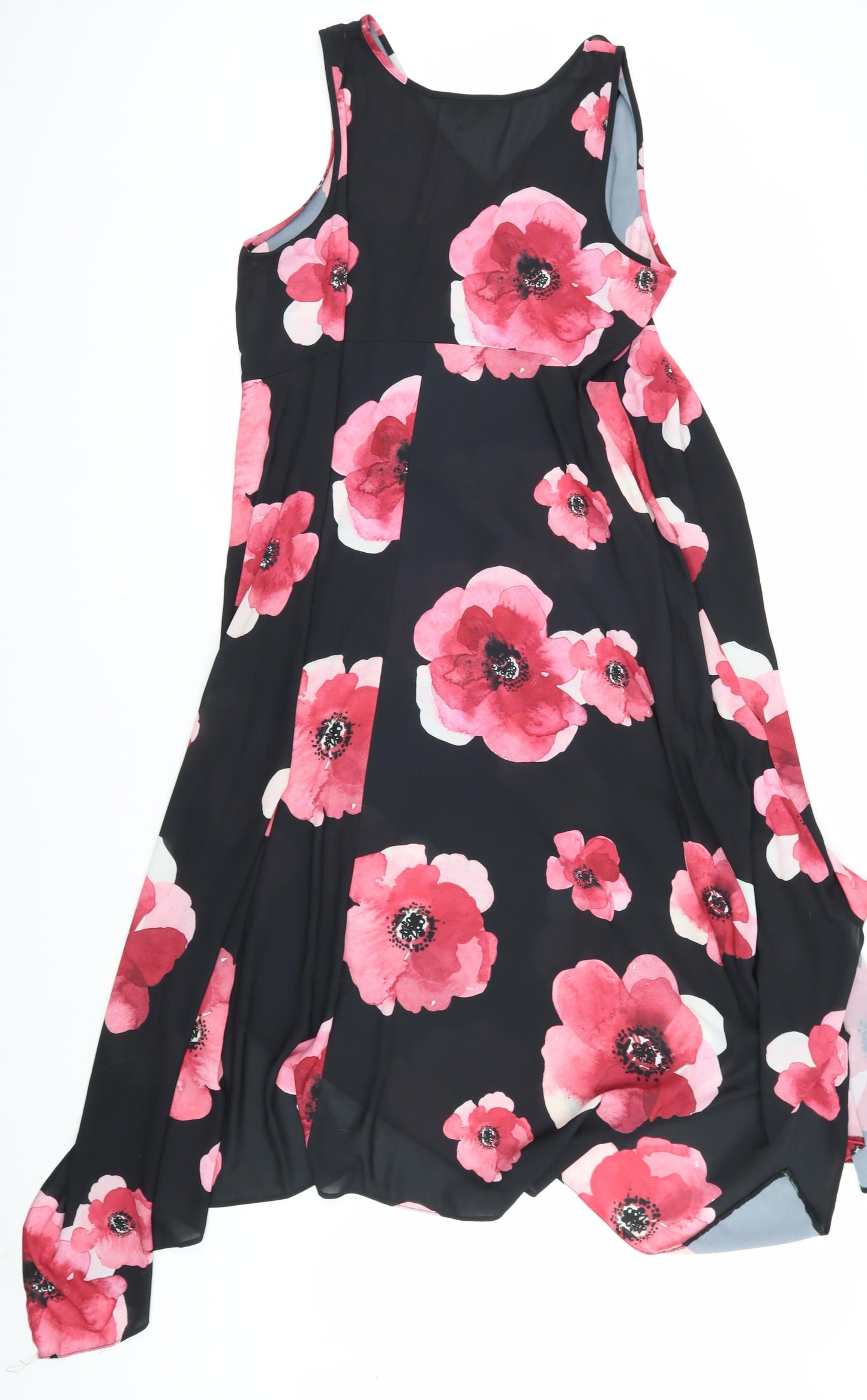 RJR.John Rocha Women's Black Floral Midi Dress, Size 14