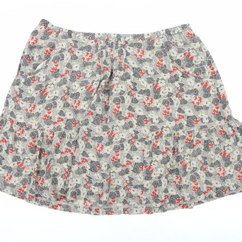 Gap Women's Multicoloured Floral Silk Skirt Size 18