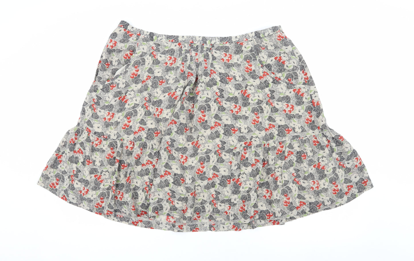 Gap Women's Multicoloured Floral Silk Skirt Size 18