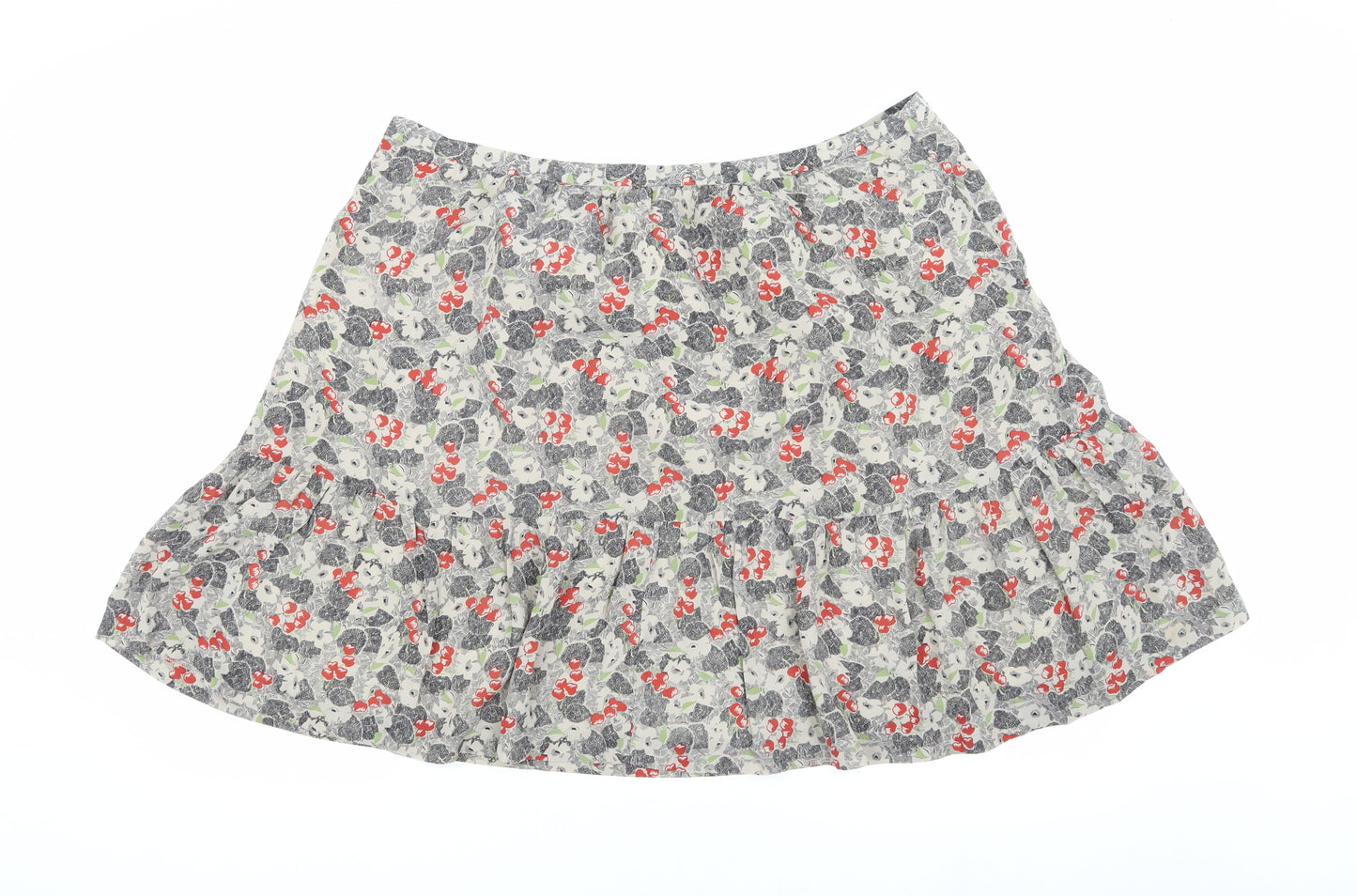 Gap Women's Multicoloured Floral Silk Skirt Size 18