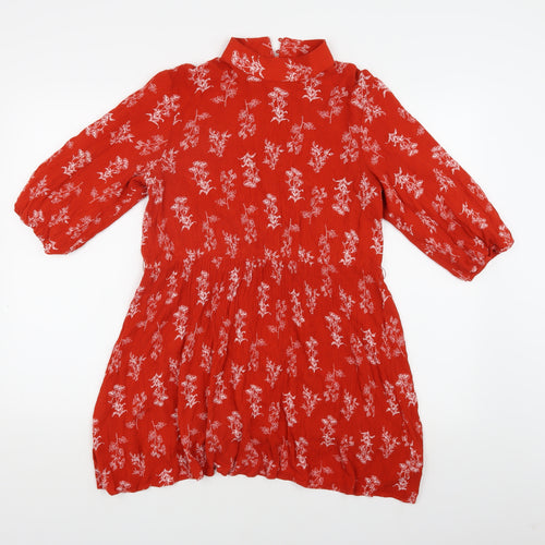 Lost Ink Women's Red Floral 3/4 Sleeve Dress Size 12