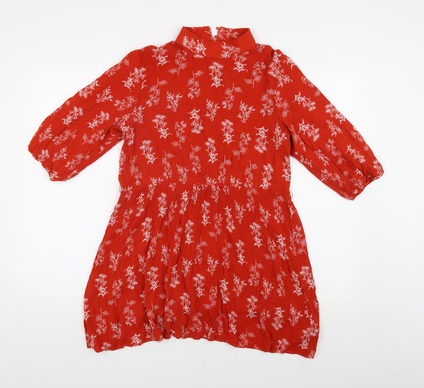 Lost Ink Women's Red Floral 3/4 Sleeve Dress Size 12