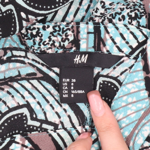 H&M Women's Multicoloured Asymmetric Slip Dress