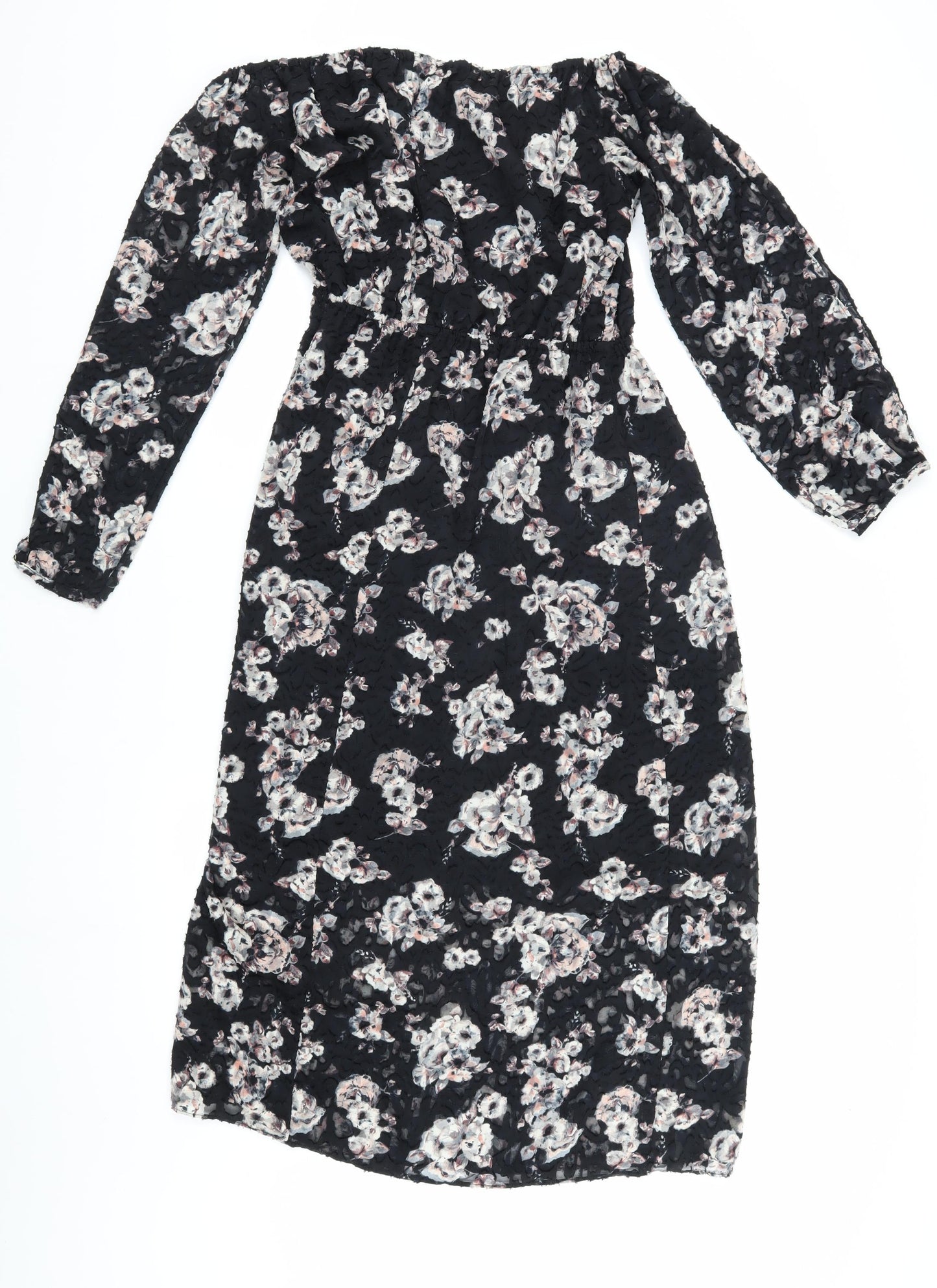 River Island Women's Black Floral Off the Shoulder Dress