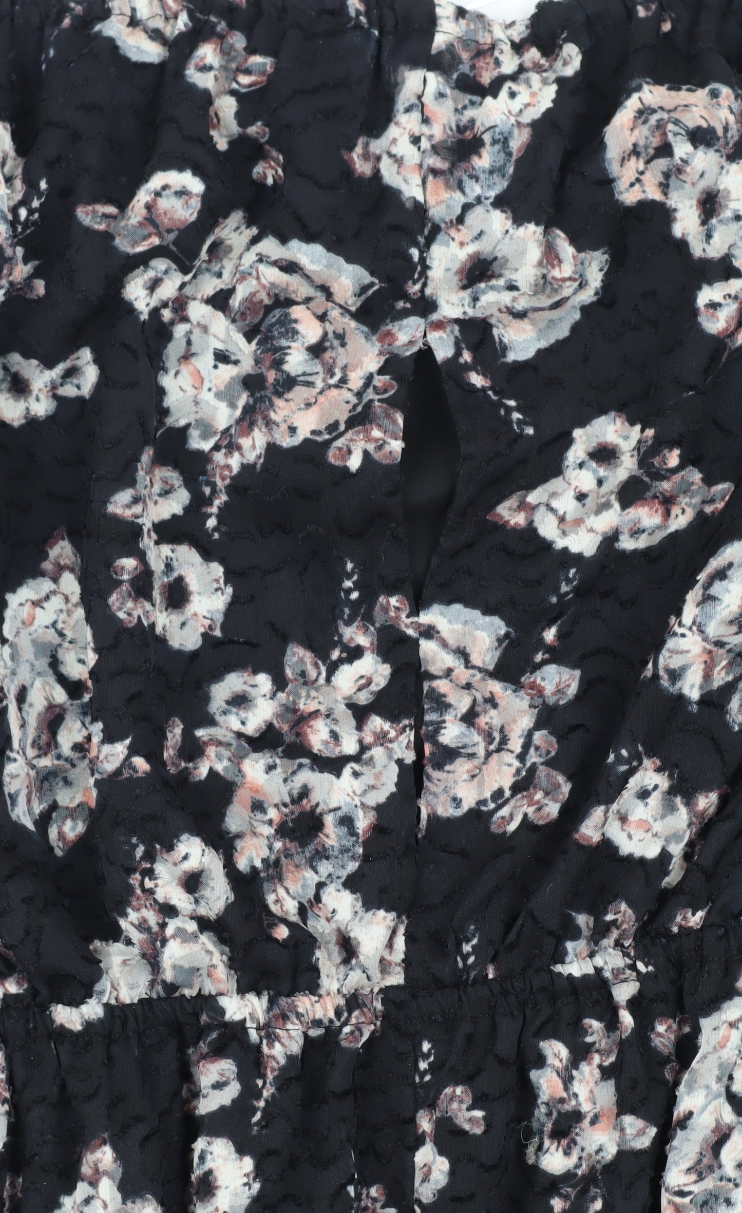 River Island Women's Black Floral Off the Shoulder Dress