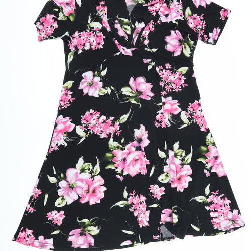 Annabelle Women's Floral A-Line Dress, Black Multi, Size 20