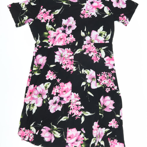 Annabelle Women's Floral A-Line Dress, Black Multi, Size 20