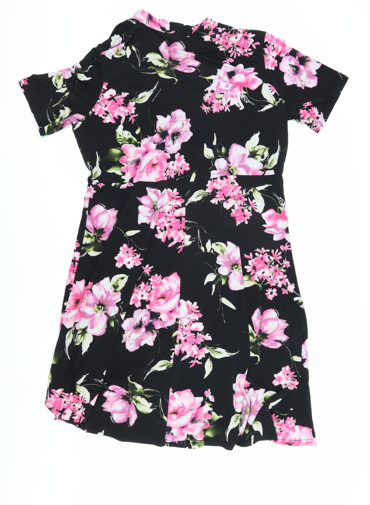 Annabelle Women's Floral A-Line Dress, Black Multi, Size 20