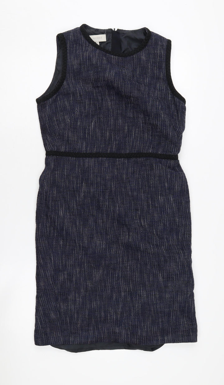 Hobbs Women's Blue Sheath Dress, UK 12, Classic Style