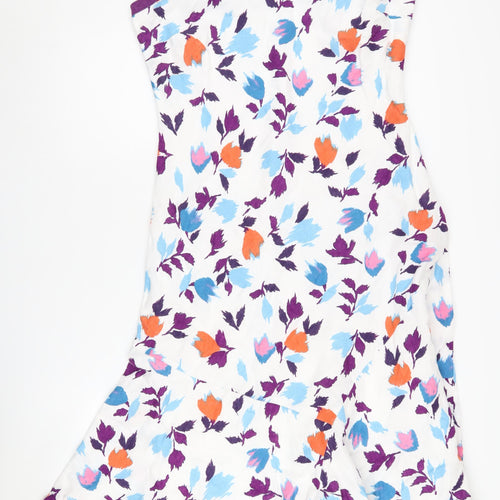 Per Una Women's Multicoloured Linen Floral Slip Dress