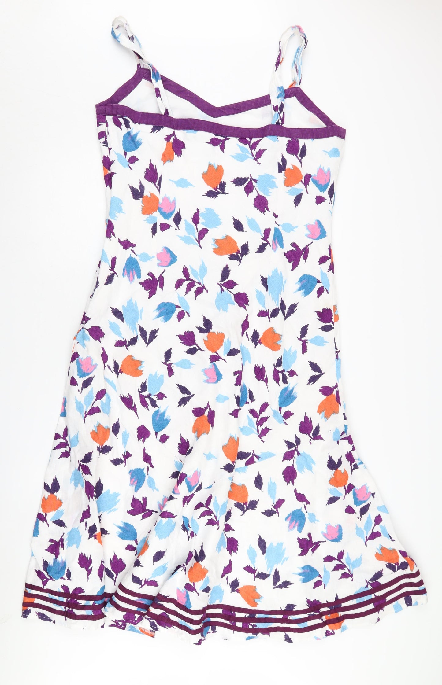 Per Una Women's Multicoloured Linen Floral Slip Dress