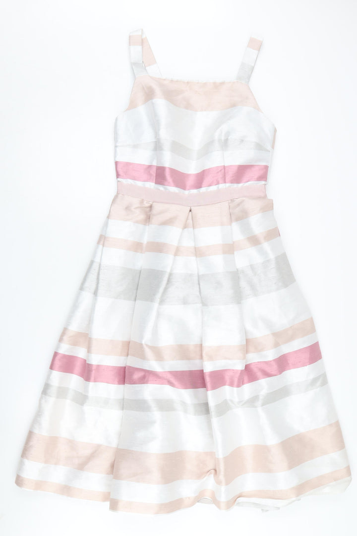 ASOS Women's Pink Striped A-Line Midi Dress