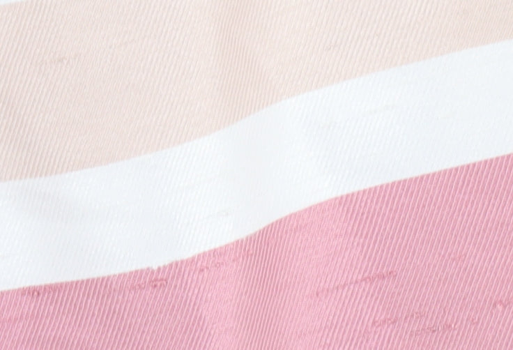 ASOS Women's Pink Striped A-Line Midi Dress