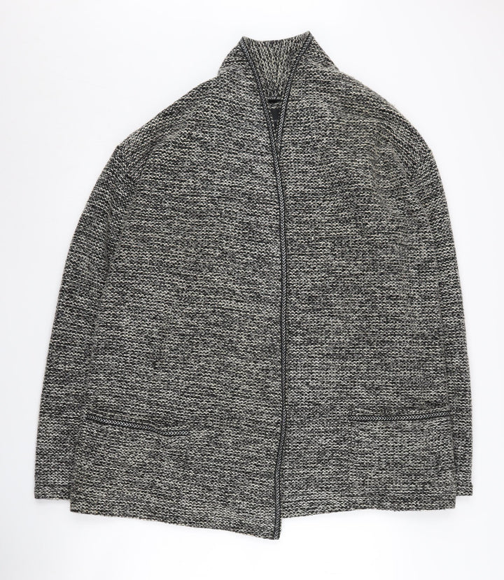Maison Scotch Women's Grey Chunky-Knit Jumper, Size 4