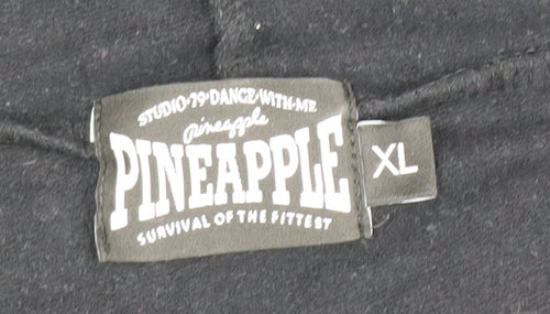 Pineapple Women's Black Pullover Hoodie XL Casual