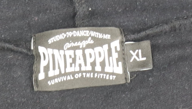 Pineapple Women's Black Pullover Hoodie XL Casual