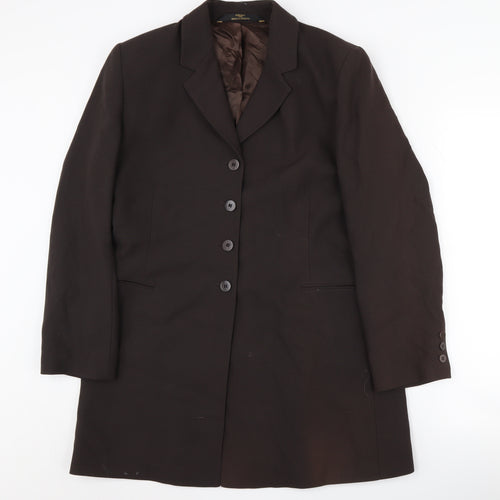 Marks & Spencer Women's Brown Wool Suit Jacket Size 14
