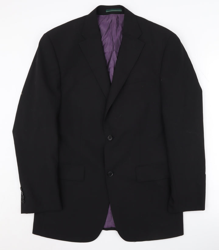 Greenwoods Black Men's Blazer, Size 38R Formal Jacket