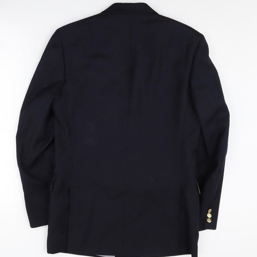 Varteks Men's Blue Double-Breasted Blazer, Size 36R