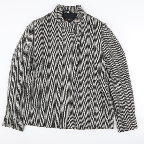 Jaeger Women's Black Herringbone Jacket Size 10