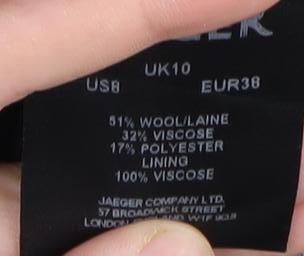 Jaeger Women's Black Herringbone Jacket Size 10