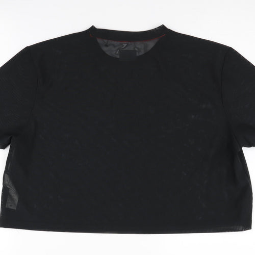 HIIT Women's Black Cropped T-Shirt, L, Gym