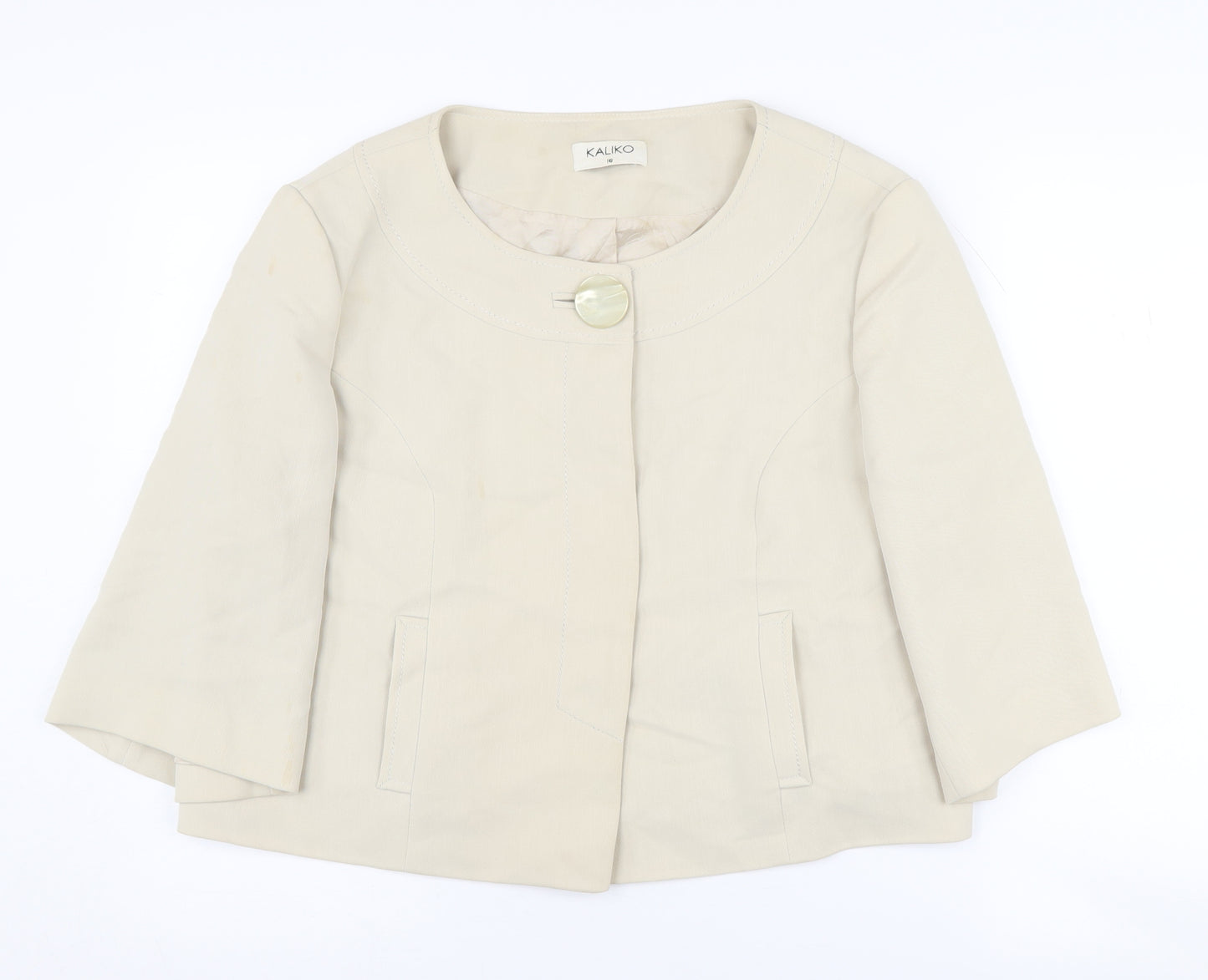 Kaliko Women's Beige Blazer Size 16